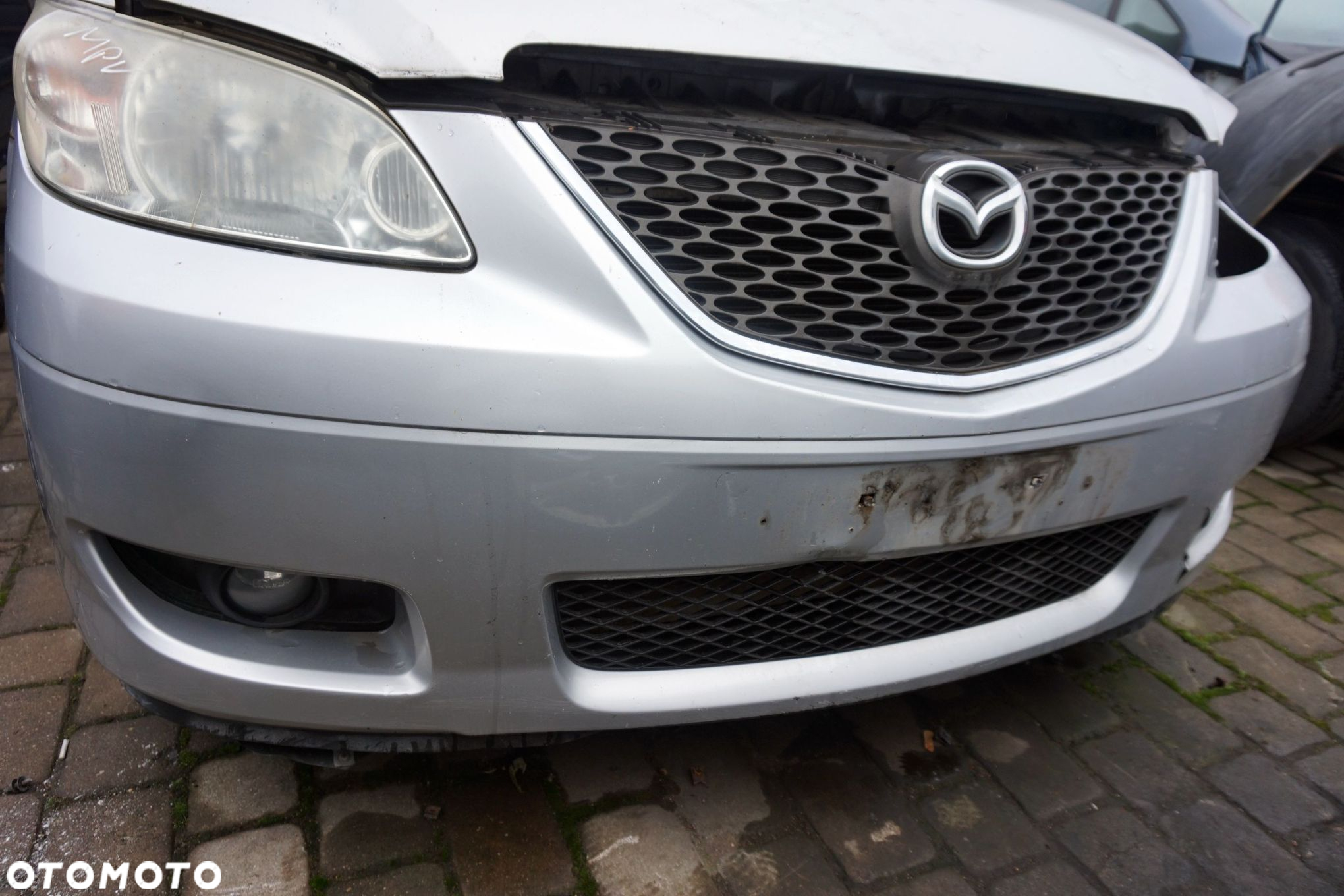 MASKA ZDERZAK BŁOTNIKI LAMPY MPV II LW LIFT 22V  MAZDA 2004-2006 SREBRNY PRZÓD KOMPLETNY - 12