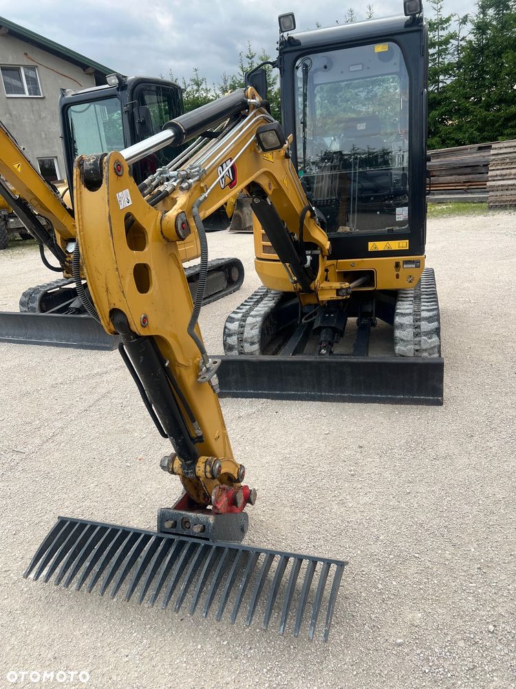 Caterpillar MINIKOPARKA CAT 302,7 gąsienicowa 2x łyżka Grabie WIERTNICA widły 303,5 Catepillar 305 koparka 3 5 tony sprowadzona 1 właściciel po serwisie BOBCAT SANNY YANMAR JCB KUBOTA mini koparka - 6