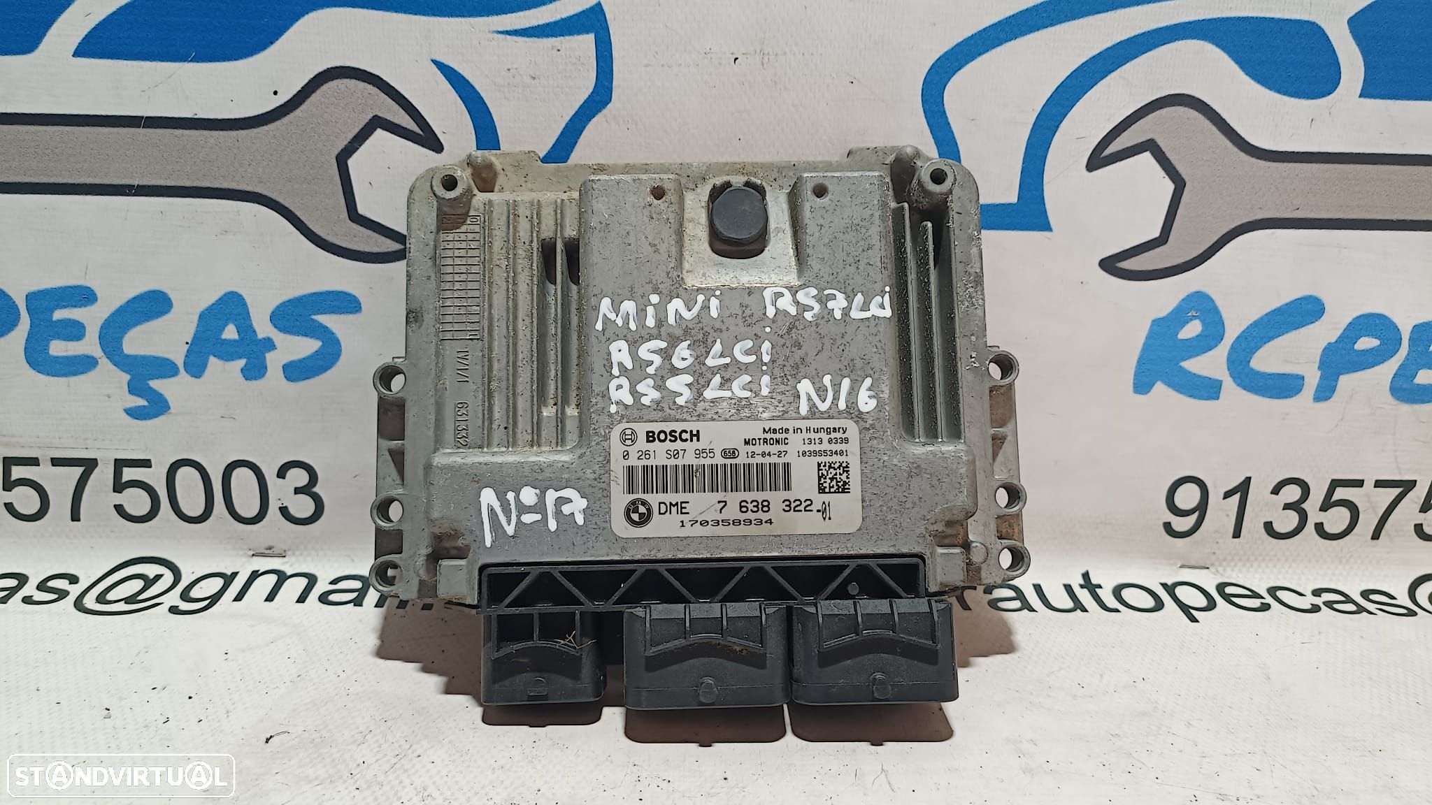 CENTRALINA ECU MOTOR MINI COOPER ONE R56 LCI 1.6i 16V 98CV N16B16A 3316J232 R55 R57 COUNTRYMAN R60 0261S07955 DME76383201 DME763832 170359934 7638322 - 1