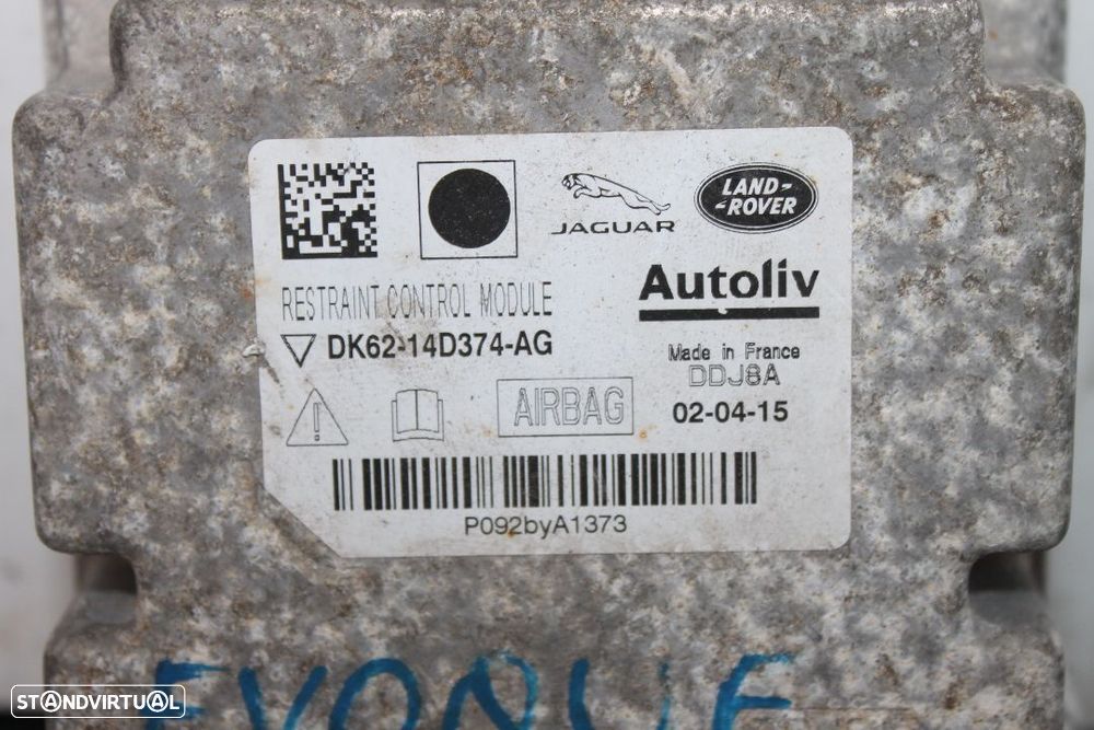 Centralina de Airbag Range Rover Evoque DK62-14D374-AG - 2