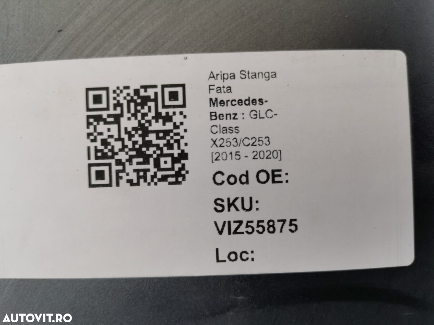Aripa Stanga Fata Mercedes-Benz  GLC-Class X253/C253 2015 2016 2017 20 - 7