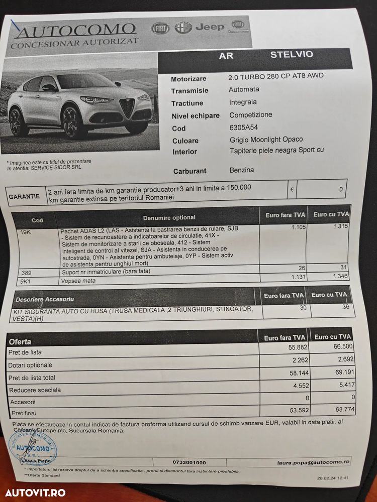 Alfa Romeo Stelvio 2.0 Turbo AWD AT8 Competizione - 10