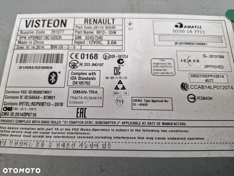 OPEL VIVARO B 1.6 DCI RADIOODTWARZACZ 281155093R - 5