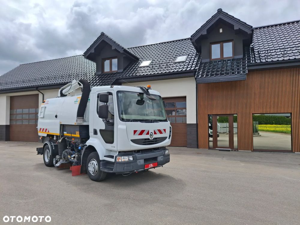 Renault Midlum 220 DXI Zamiatarka SEMAT Zoeller Johnston Szczotki L/R Obie Strony 2013r Napęd Hydrostat 36 tyś Kilometrów 3132 Mth Euro 5 Rura Do Liści Studzienek - 1