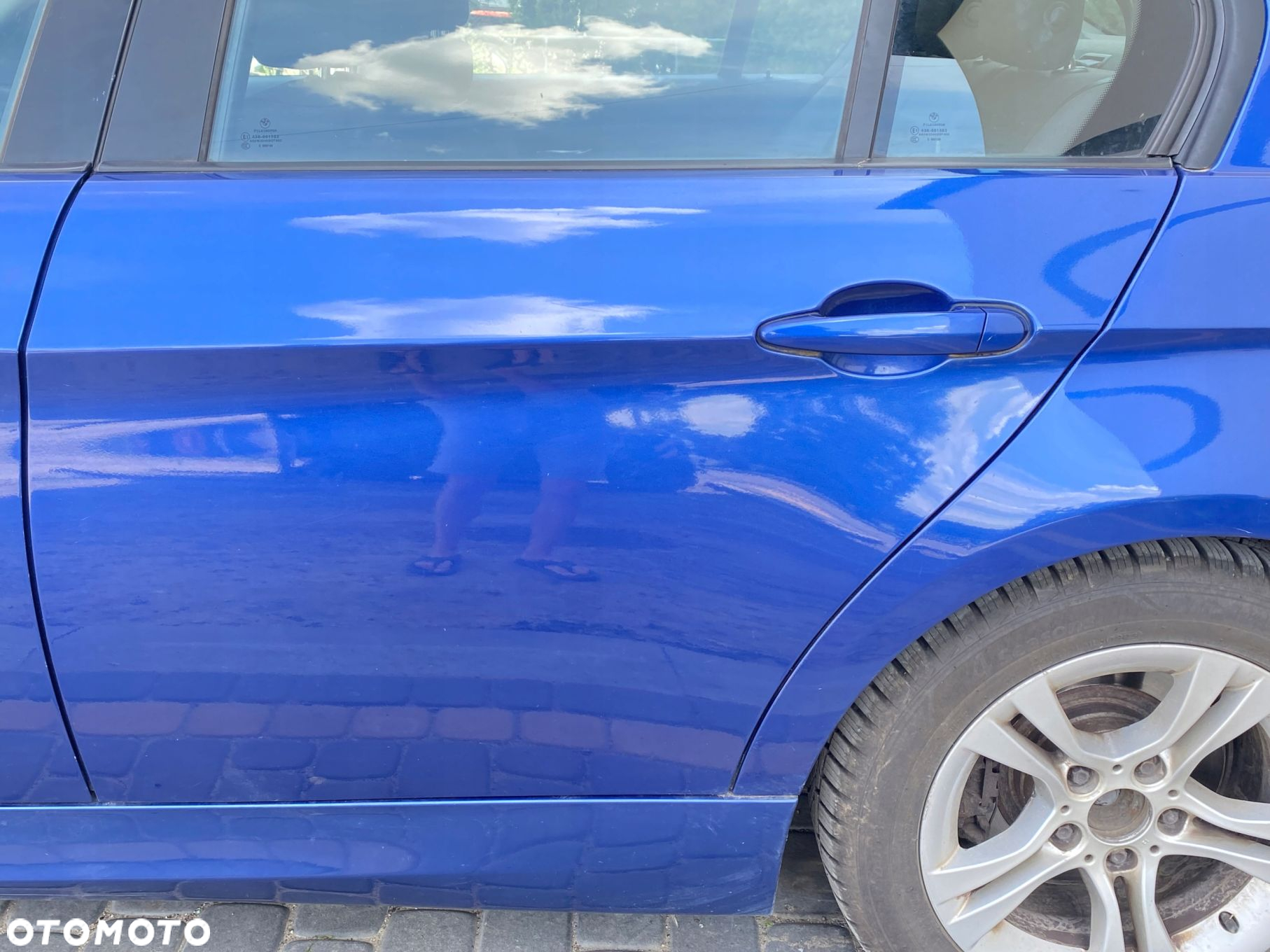 BMW E90 E91 LIFT DRZWI LEWY LEWE TYŁ TYLNE MONTEGOBLAU METALLIC SCHWARZ - 2