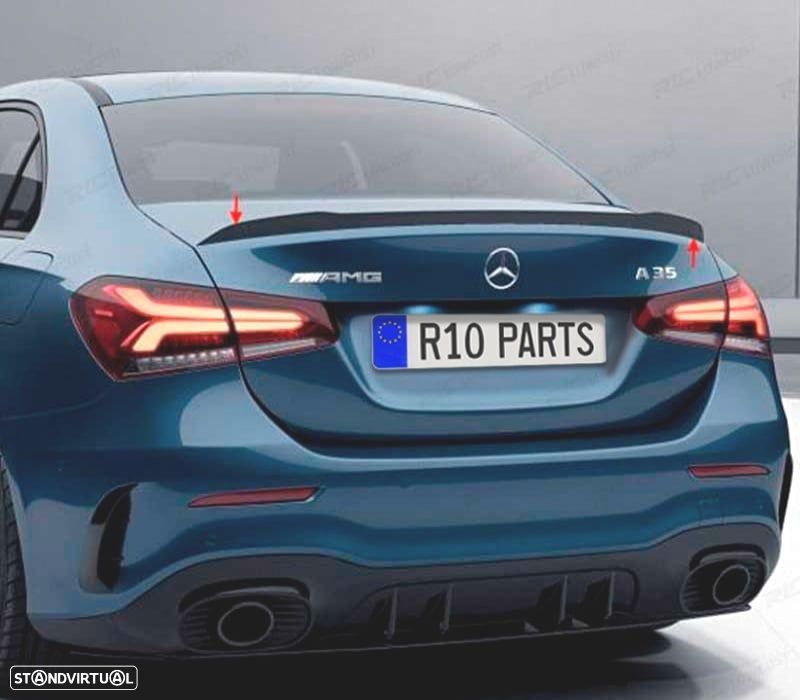 AILERON MERCEDES CLASE A V177 19- LOOK AMG 35 PRETO BRILHO - 2