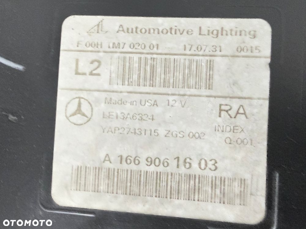 Lampa przednia prawa Mercedes-Benz GLE W166 A166 A1669061603 HYBRID ILS - 5