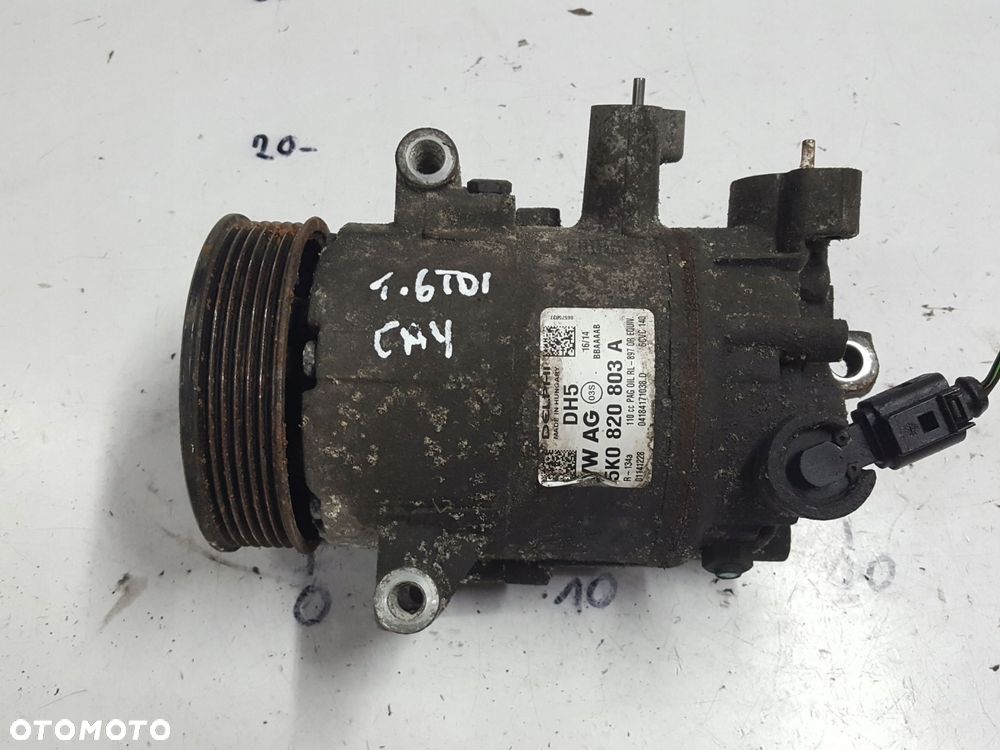 SUPERB 2 II PASSAT B7 GOLF VI 1.6 TDI SPRĘŻARKA KLIMATYZACJI 5K0820803A - 1
