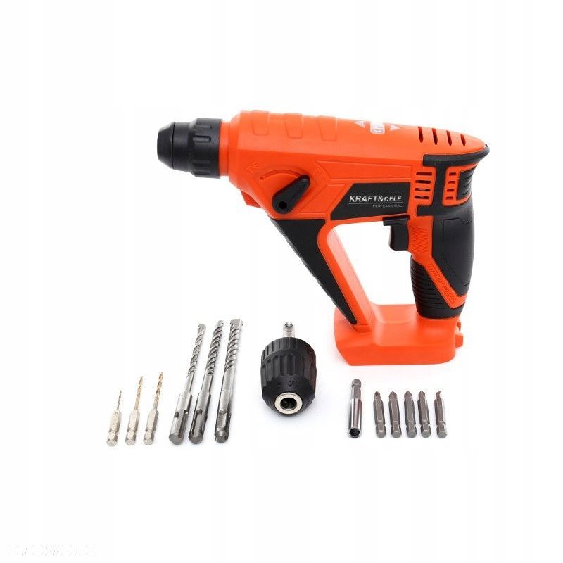 Młot udarowy SDS Plus akumulatorowe KraftDele 6 J 18 W 18 V KD1756 - 3