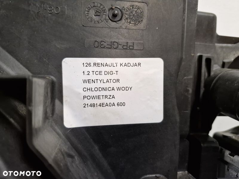 renault kadjar 1.2 tce dig-t wentylator chłodnica wody powietrza 214814ea0a - 14