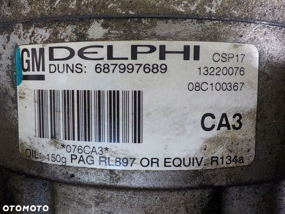 OPEL INSIGNIA 2.0 SPRĘŻARKA POMPA KLIMATYZACJI 687997689 13220076 - 2