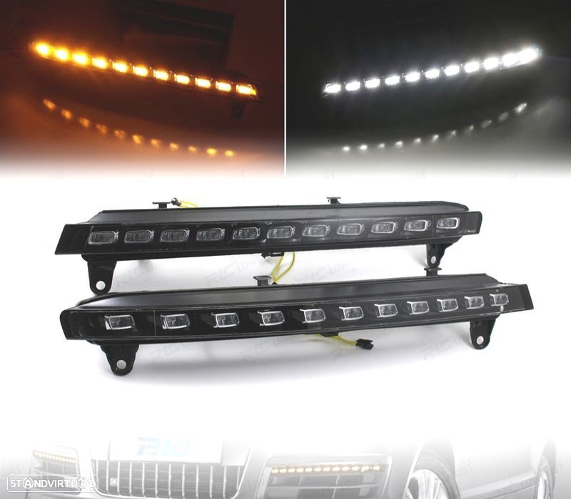 KIT DE LUZ DIURNA LED DRL + PISCA LED PARA AUDI Q7 2006 2007 08-09 - 1