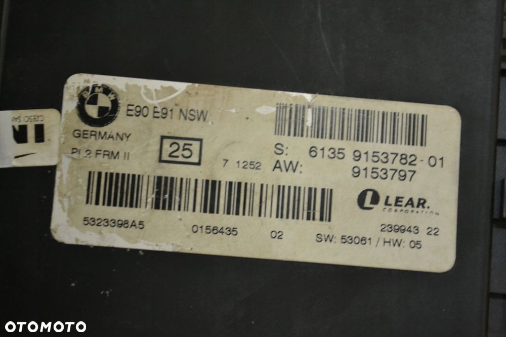 BMW 3 E90 E91 MODUŁ STEROWNIK ŚWIATEŁ FRM 2 FRM2 FRMII NSW 9153782 9153797 - 5