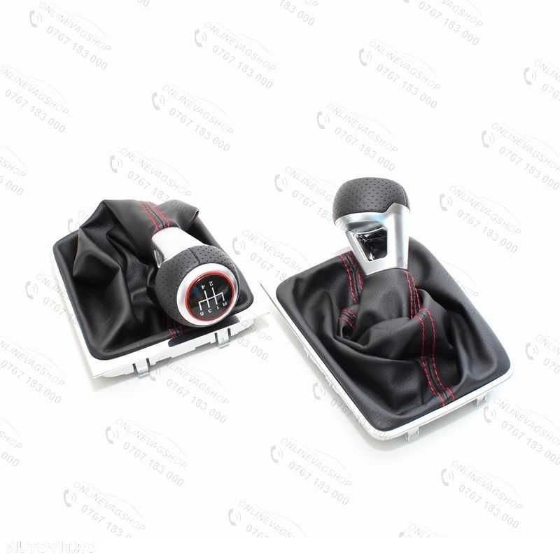 Nuca piele Passat B6,CC,3C,B7 in 5 sau 6 viteze cu manson schimbator - 3