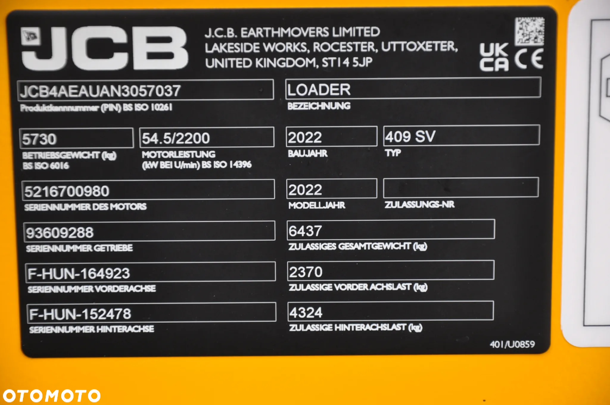 JCB WLS 409 SV FABRYCZNIE NOWA ! DOSTĘPNA OD RĘKI ! WIDŁY DO PALET SZYBKOZŁĄCZE HYDRAULICZNE - 10
