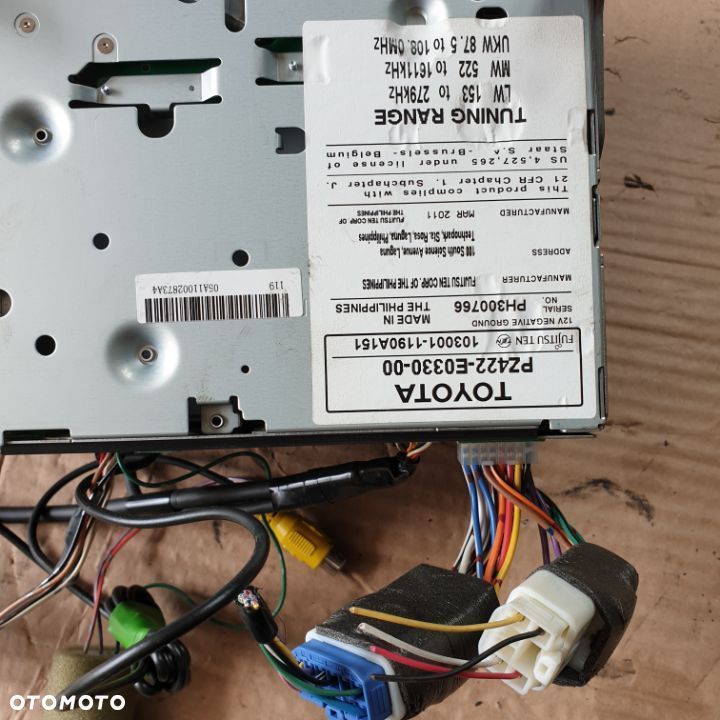 TOYOTA YARIS II RADIO NAWIGACJA PZ422-E0330-00 11R - 2
