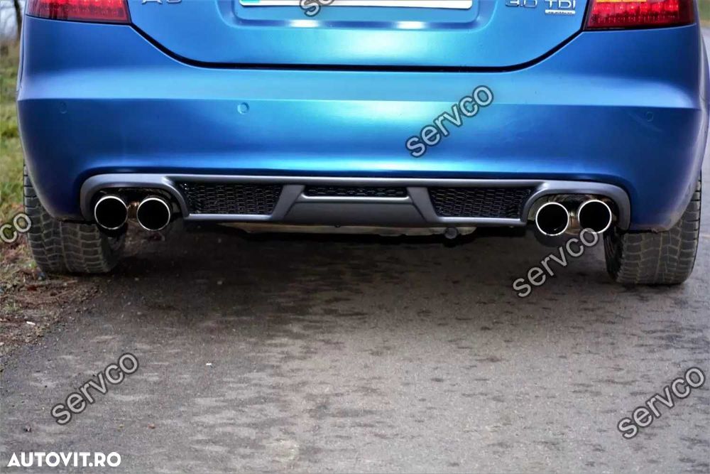 Prelungire spoiler tuning sport bara spate Audi A6 C6 4F ABT Sedan S line RS6 S6 2004-2008 ver. 2 - 4