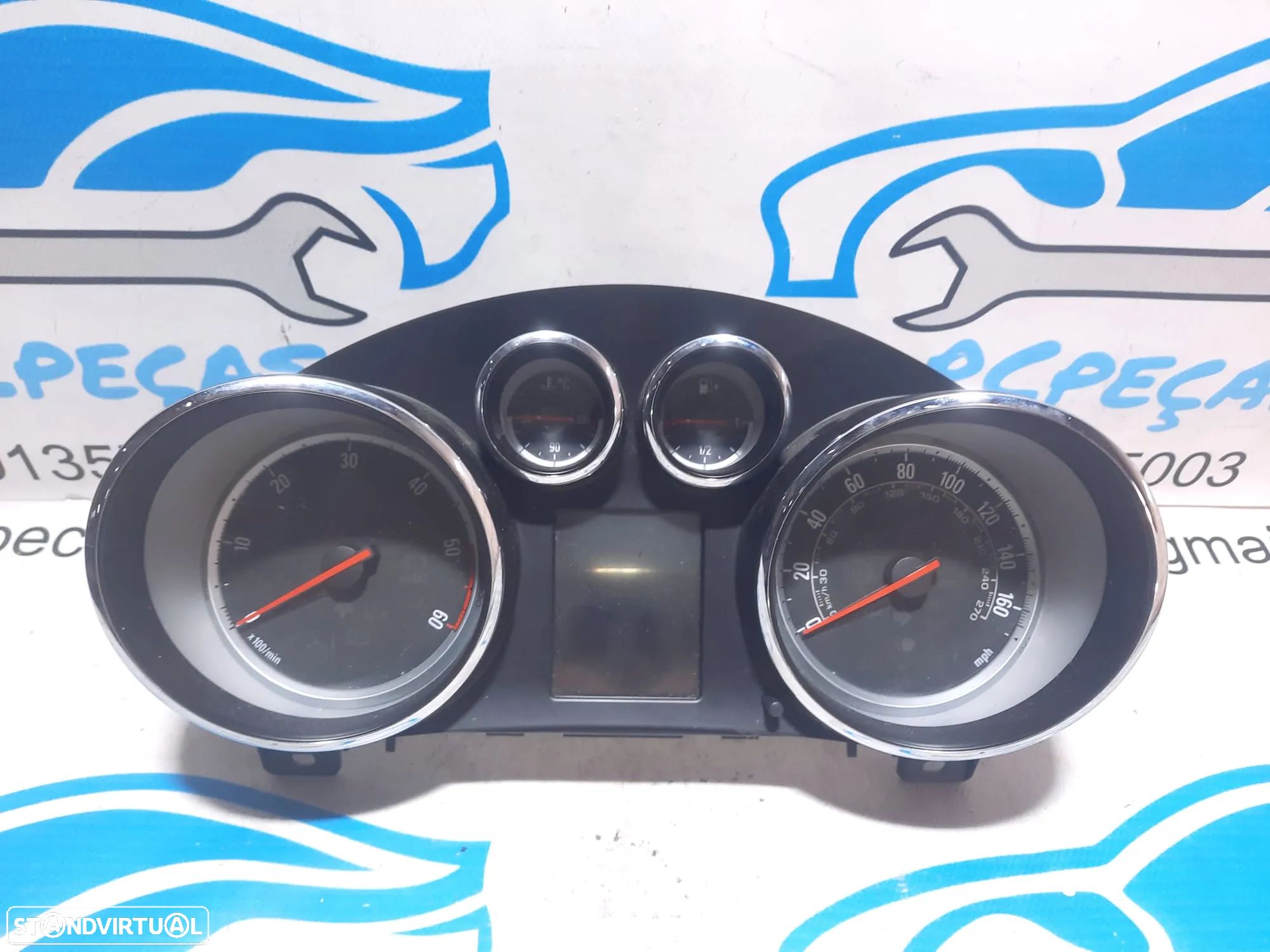 QUADRANTE MOSTRADORES OPEL ASTRA J P10 SRI 13433771 PAINEL INSTRUMENTOS MPH KM - 1