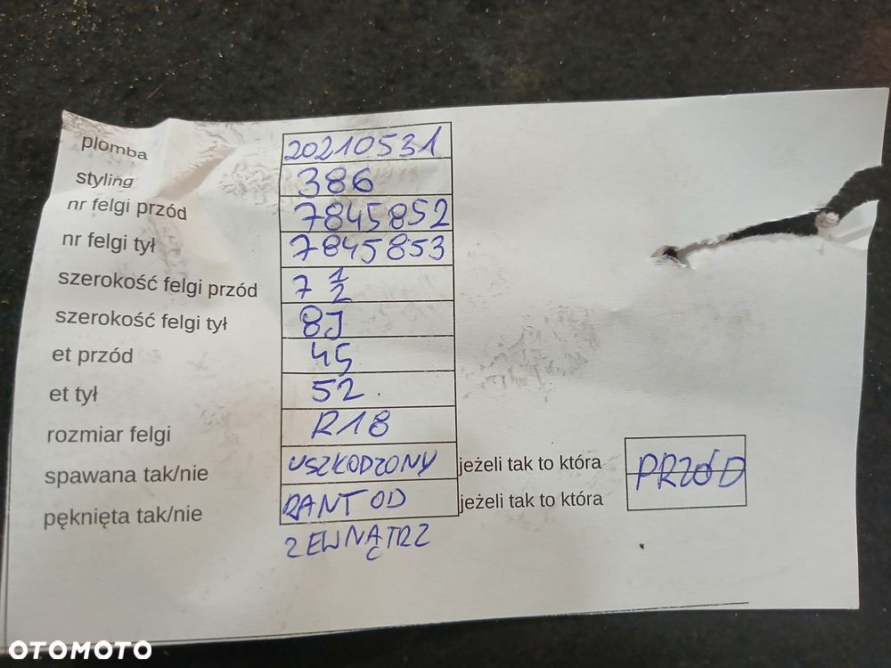 FELGI BMW F20 M PAKIET 18 CALI OE 7845852 - 11