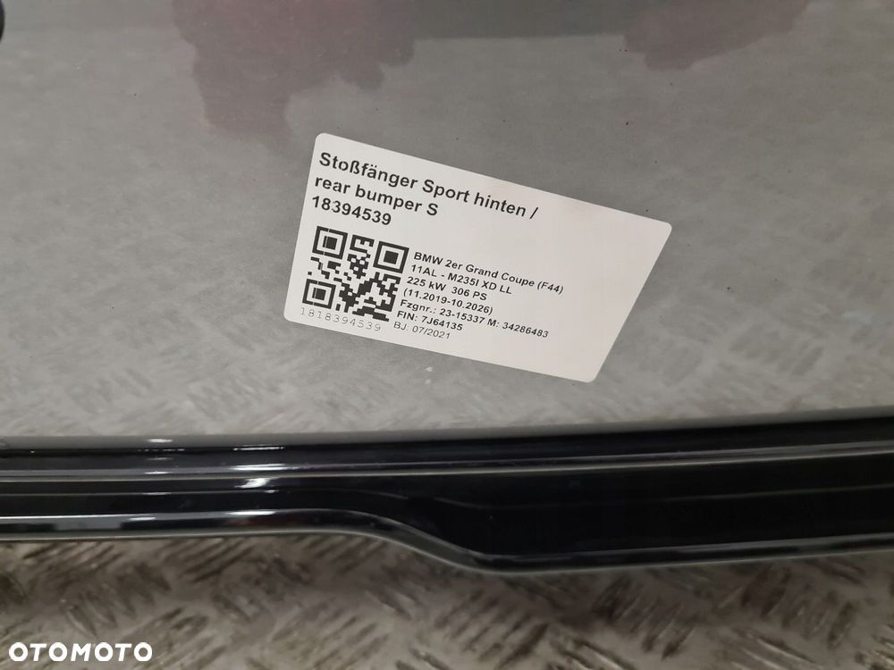 BMW F44 ZDERZAK TYŁ M-PAKIET 6PDC C4W 235i - 7