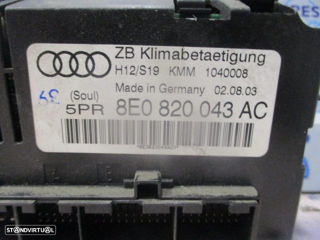 Comando Sofagem 8E0820043AC AUDI A4 B6 2003 1.9TDI 130CV 4P CINZA - 3