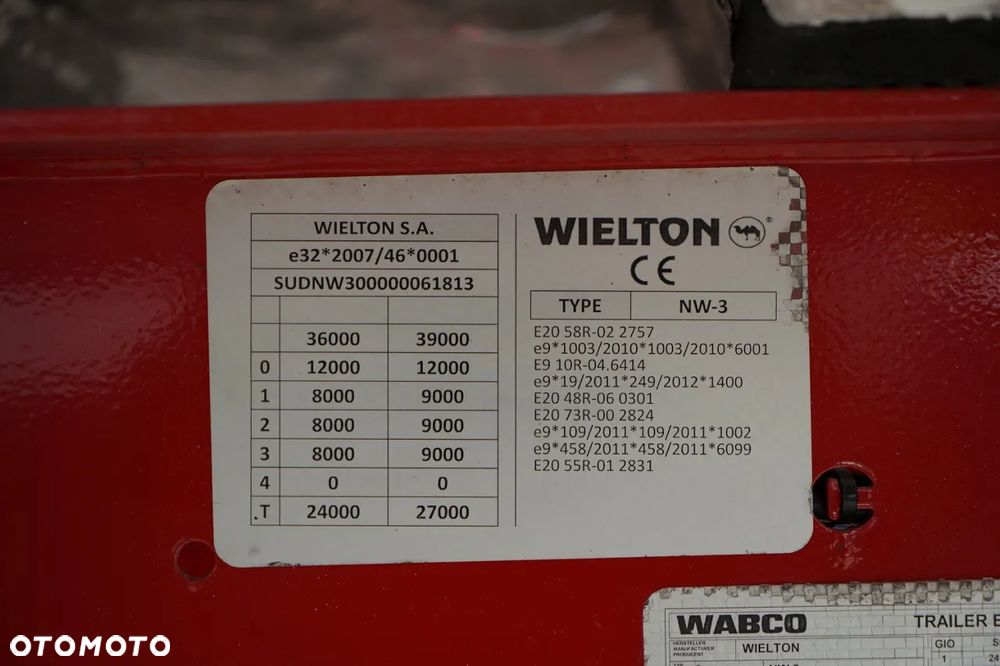 Wielton WYWROTKA 55 M3 / ALUMINIOWA / OŚ PODNOSZONA / OSIE SAF / ALUFELGI - 24