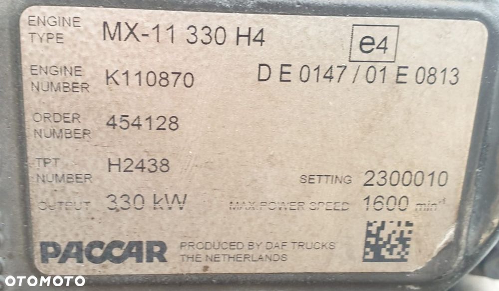 TURBOSPRĘŻARKA TURBINA DAF XF 106 EURO 6 450 KM MX-11 2301190 5700380 model HE400VG z 2022r. - 4