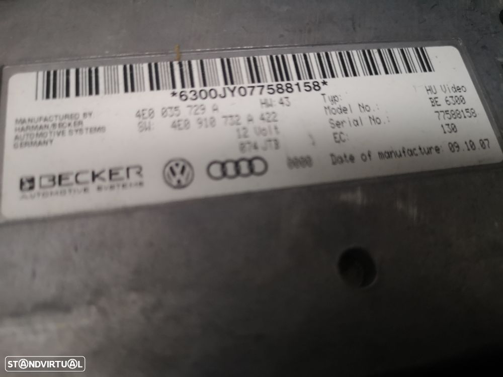 Centralina MMI Multimedia Audi a8 d3 4e0 2003-2009 (2x no estoque) - 4