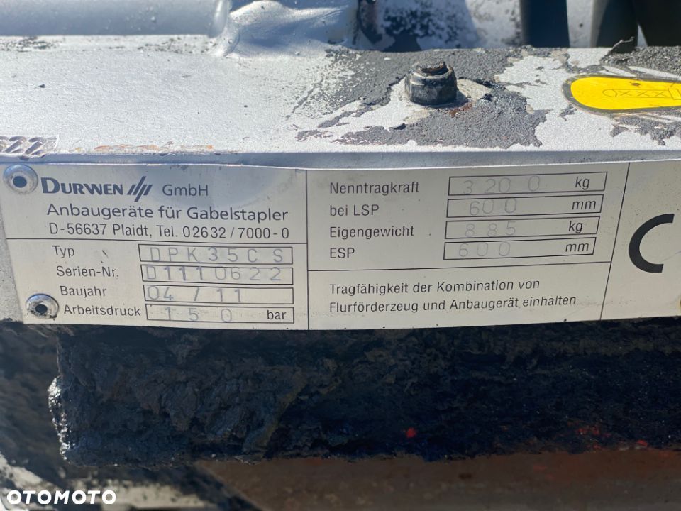 Paletyzer przesuw pozycjoner  Dyrwen DPK  35 wózka widłowego linde toyota - 5