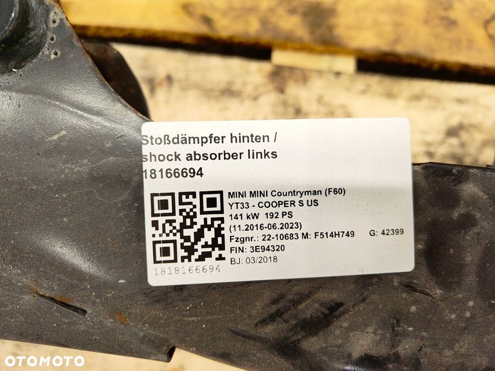 MINI F60 ZAWIESZENIE TYŁ BELKA WAHACZE ZWROTNICA 6853923 6851560 - 13