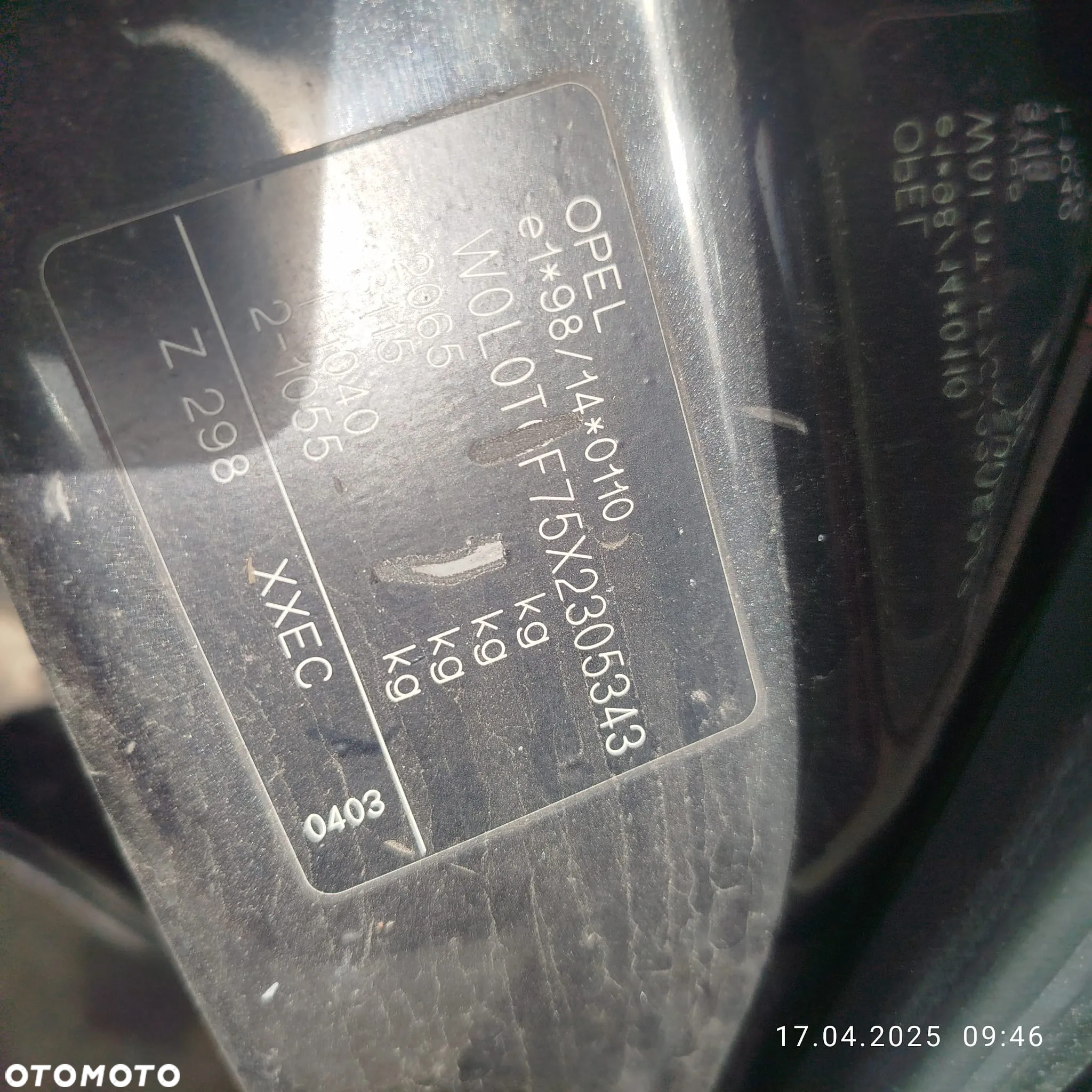 Opel Zafira A na części . - 8
