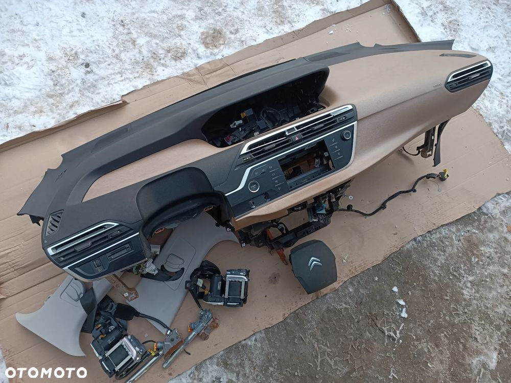 DESKA ROZDZIELCZA KONSOLA ZESTAW AIRBAG PODUSZKI ORYGINAŁ CITROEN C4 PICASSO II - 12