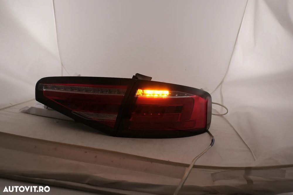 Stopuri Full LED compatibil cu Audi A4 B8 Sedan (2012-2015) Rosu Semnal Dinamic - 6