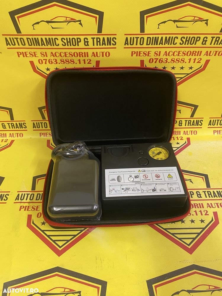 Compresor auto umflat roti  kit până autoturism multimarca 12V 120W - 2