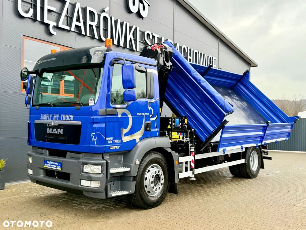 MAN TGM TGL TGS 18.250 // wywrotka 3-S + HDS HMF 1420 - K2 // budowlanka // energetyka //żuraw dzwig kran crane // Świeżo sprowadzony - 15