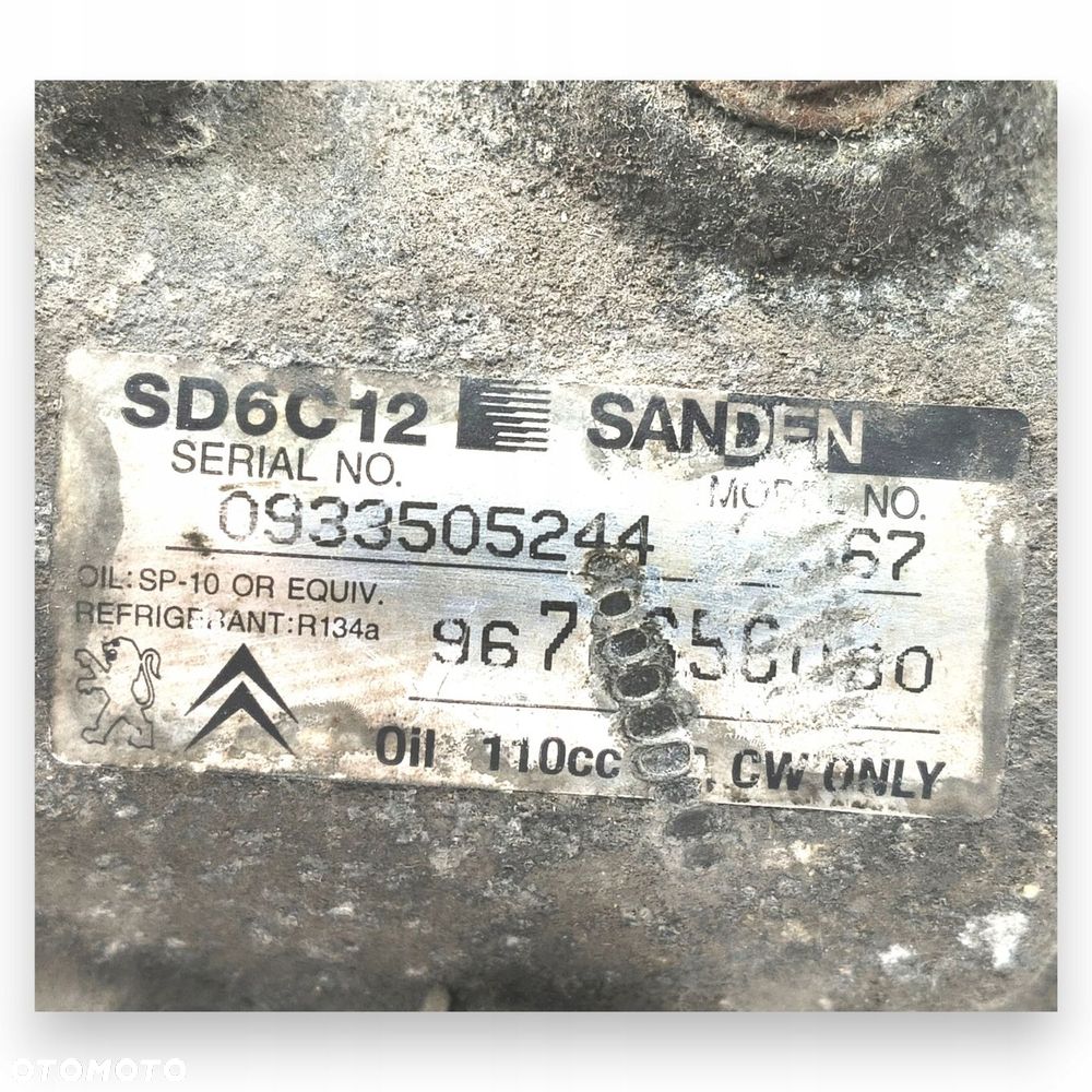 SPRĘŻARKA KLIMATYZACJI Citroen C3 II 1.4 VTI 9678656080 1367 - 8