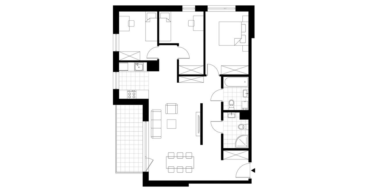 4-pokojowe mieszkanie 84m2 + balkon Bezpośrednio - Pełny obrazek: 3/23