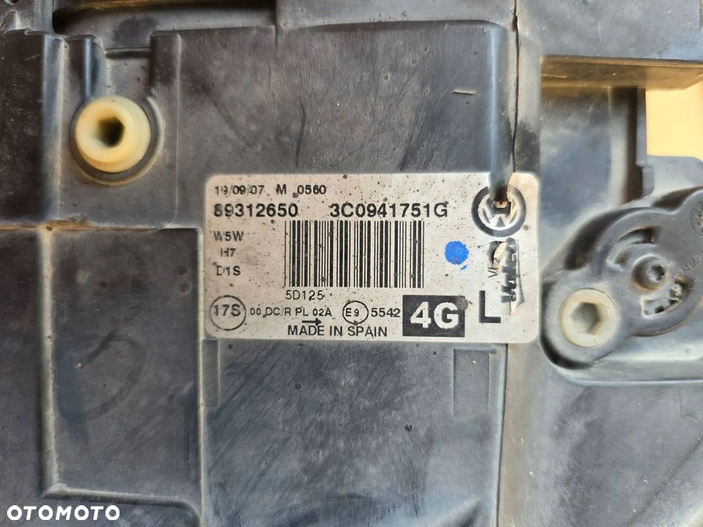 lampa xenon lewy przód vw passat kompletna 3c0941751g - 6