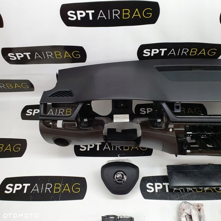 SKODA SUPERB III 3 DESKA ROZDZIELCZA KONSOLA KOKPIT PULPIT PODUSZKI AIRBAG AIR BAG PASY KURTYNY KIT SET - 2