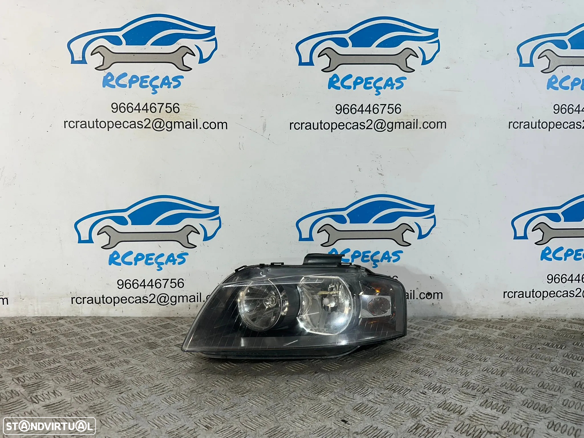 .Conjunto Oticas Farois Frontais Frente Original Audi A3 8P Halogéneo 2003 - 2010 8P0941003L 8P0941004L - 12