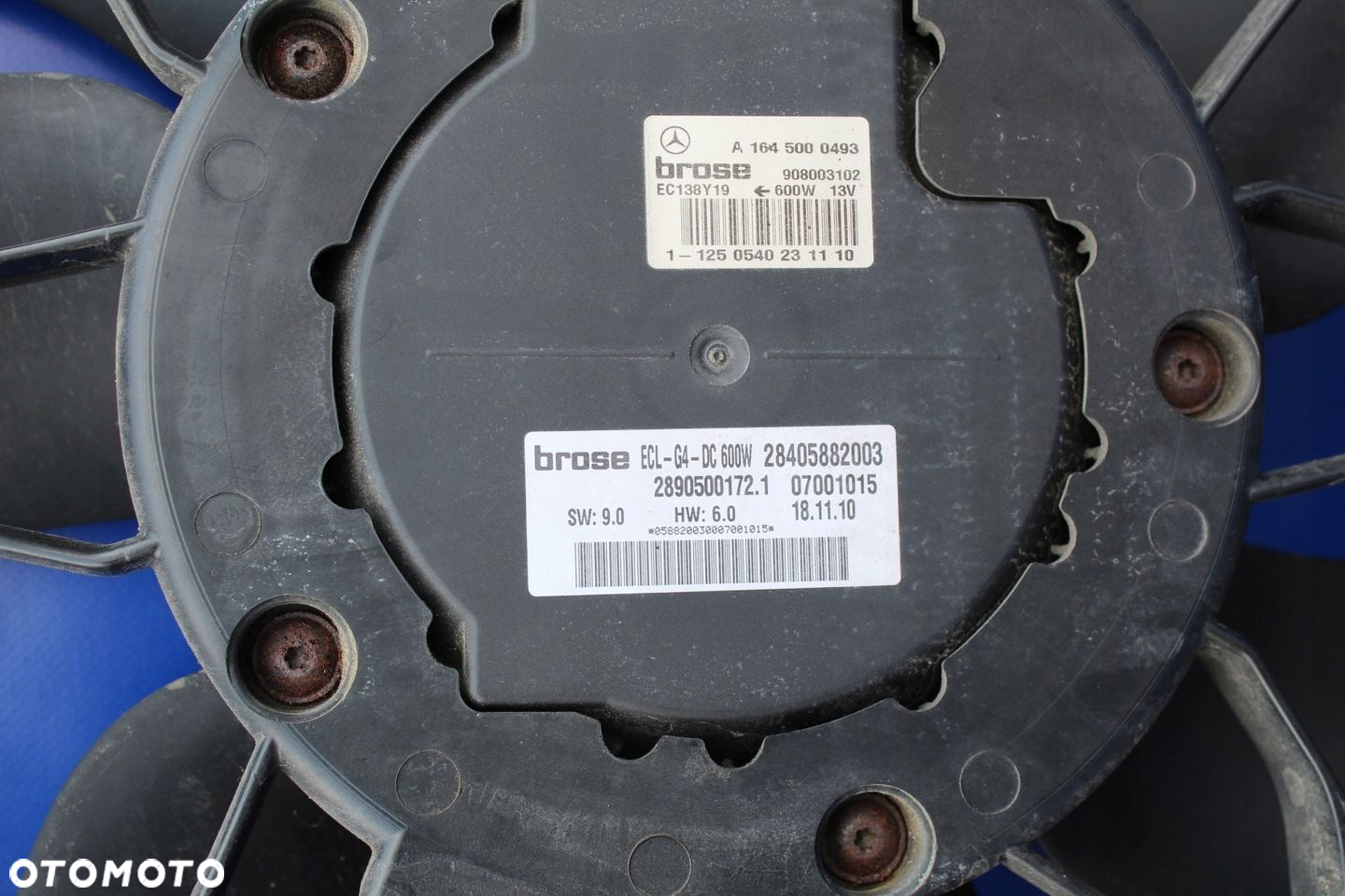 Wentylator chłodnicy OE Mercedes ML W164 GL X164 W251 3.5 cdi A1645000593 - 7