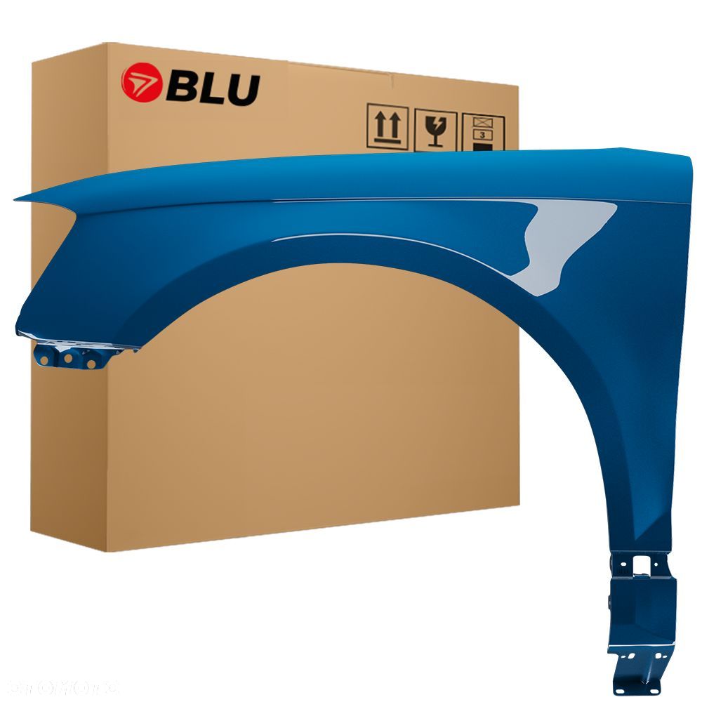 BLU Błotnik AUDI A3 8P lift LX5V lewy niebieski 08-12 przód ArubaBlau - 1