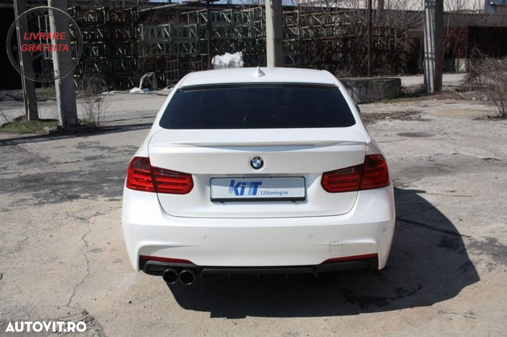 Difuzor Bara cu Toba Ornament Evacuare Fibra Carbon Mat BMW Seria 3 F30 F31 (2011-- livrare gratuita - 13