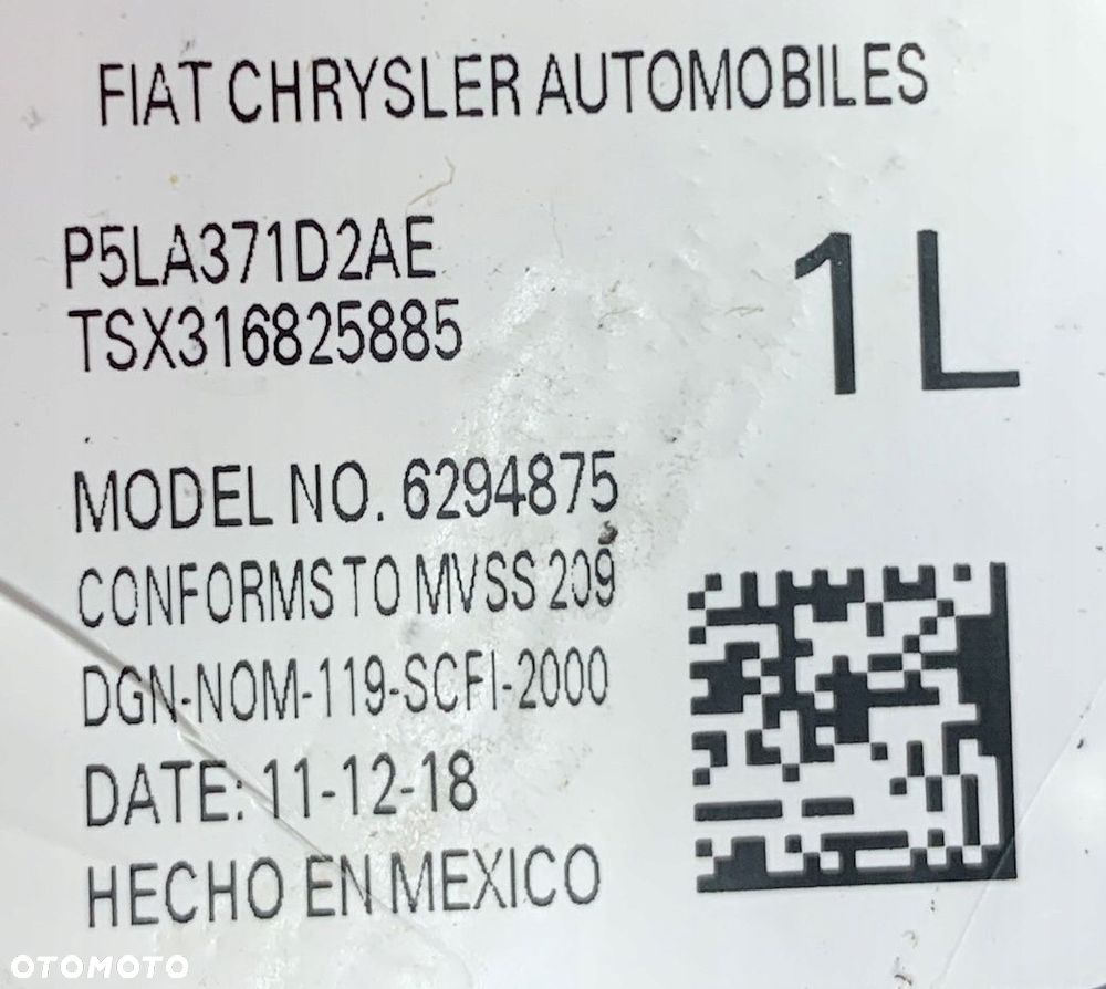U8 CHRYSLER PACIFICA II 16- PAS BEZPIECZEŃSTWA LEWY PRZÓD 5LA371D2AE - 2