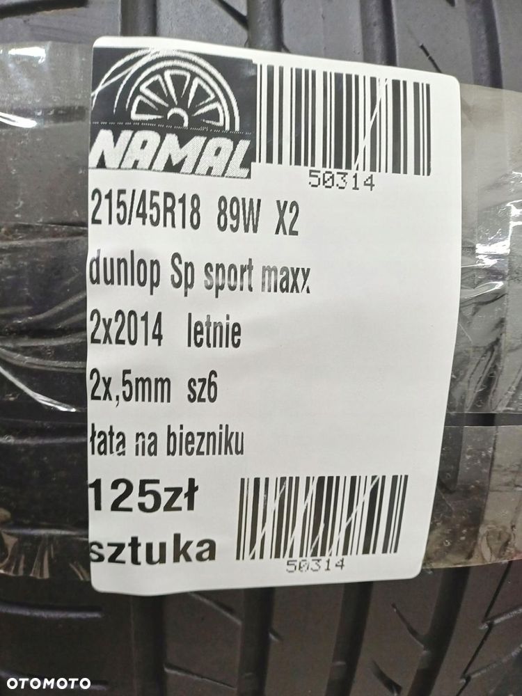 215/45R18 dunlop opony letnie 50314 - 8