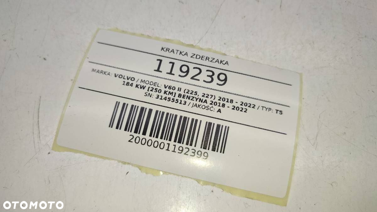 KRATKA ZDERZAKA PRZÓD PRZEDNIA LEWA CZUJNIK PDC VOLVO V60 II 31455513 - 5