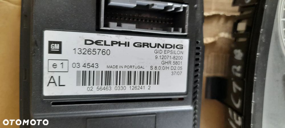 VECTRA C RADIO WYŚWIETLACZ KOMPLET 13265760 - 10