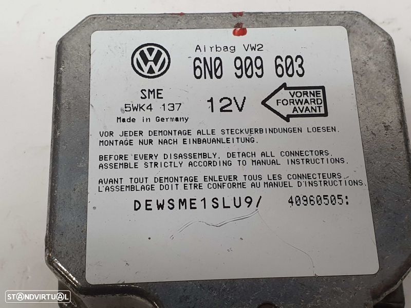 Centralina / Modulo Airbags Volkswagen Polo (6N1) - 2