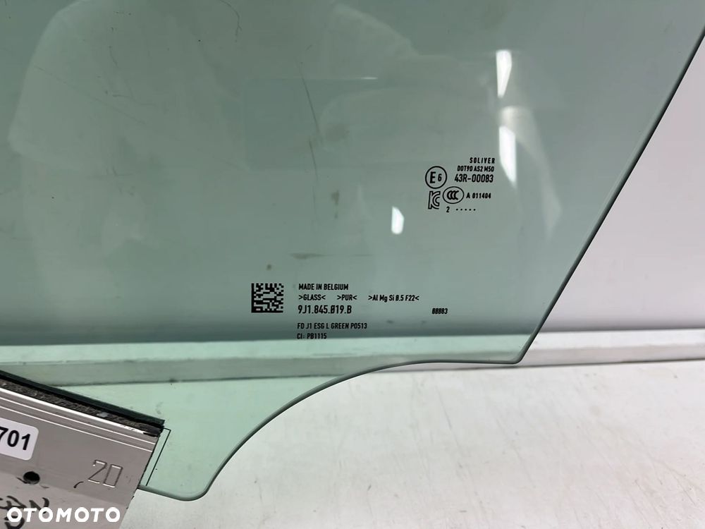 Szyba boczna Porsche Taycan 19r.- lewa przednia szyba z drzwi kierowcy lewy przód 9j1845019b - 5