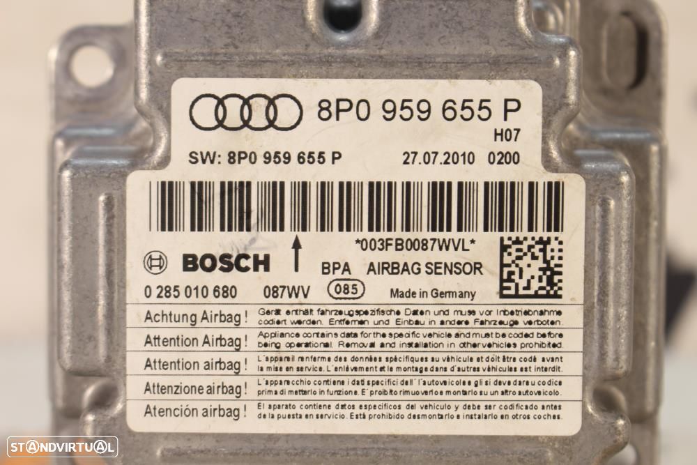 Centralina De Airbags Audi A3 (8P1)  8P0959655p / 0285010680 / 8P0 959 - 7